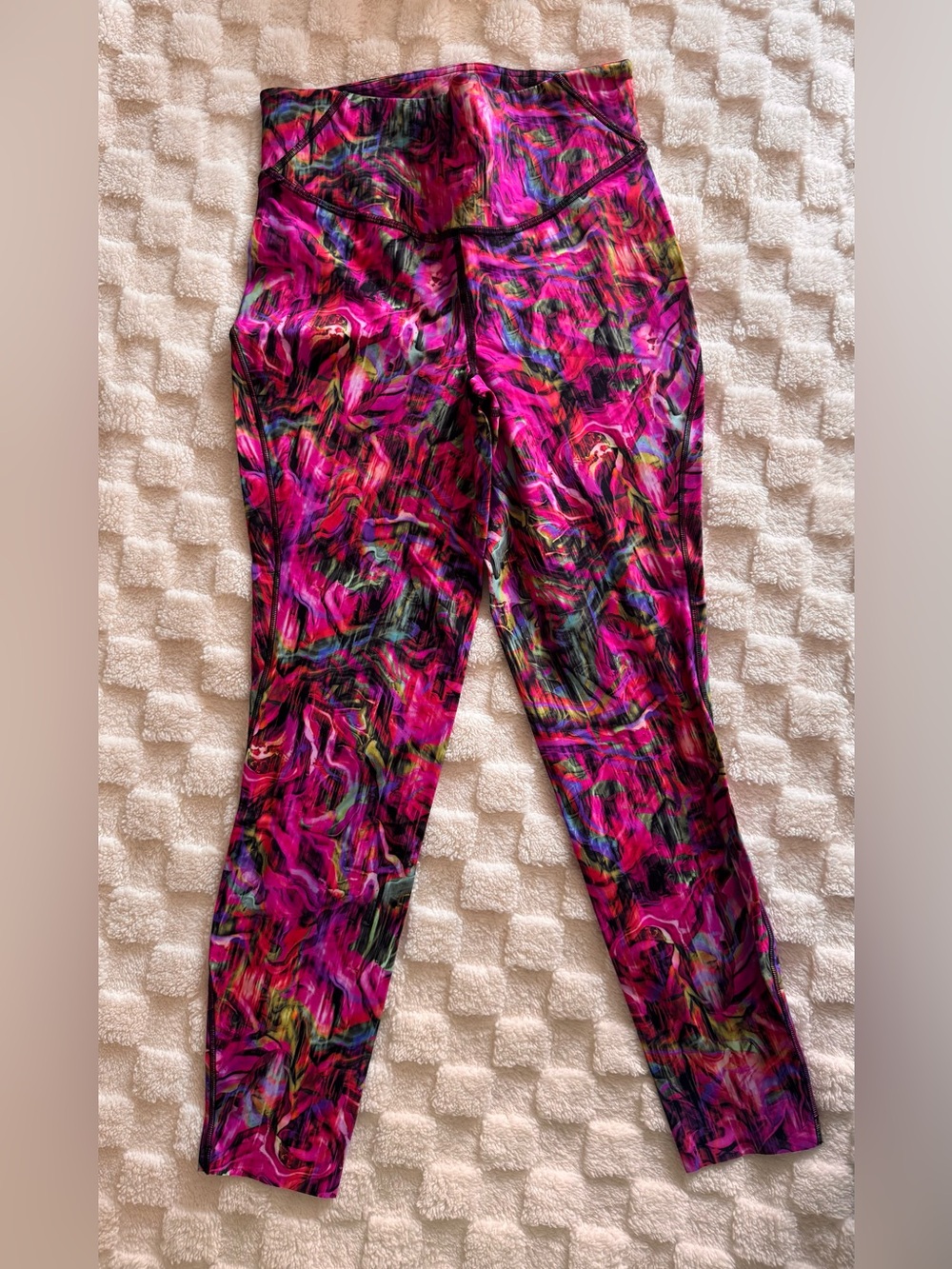lululemon athletica Pink Multi-Color Print Base Pace High Waist 25” - Never Worn